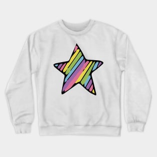 Glam Rock BABY Bright Pastel and Black Stars Crewneck Sweatshirt